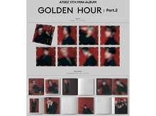 Charger l&#39;image dans la galerie, Couverture d&#39;album avec plusieurs images d&#39;un groupe de K-pop. Titre de l&#39;album &#39;GOLDEN HOUR: Part.2&#39; en haut.
