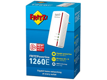 Charger l&#39;image dans la galerie, Boîte d&#39;adaptateur CPL bleu et blanc avec texte et graphiques. Affiche les fonctionnalités.
