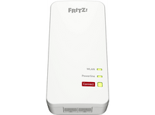 Charger l&#39;image dans la galerie, Appareil réseau blanc avec trois lumières vertes. Bouton rouge &#39;Connecter&#39;. Fond blanc.
