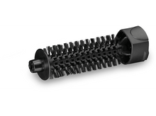 Charger l&#39;image dans la galerie, Accessoire de brosse de sèche-cheveux noir. Il est cylindrique et comporte des poils pour coiffer les cheveux.
