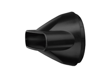 Charger l&#39;image dans la galerie, Buse de sèche-cheveux noire avec ouverture rectangulaire, isolée sur blanc.
