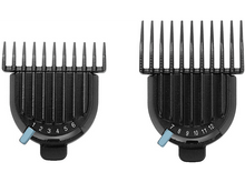Charger l&#39;image dans la galerie, Deux protège-lames noirs avec des réglages numérotés. L&#39;un a les réglages 1-6, l&#39;autre 7-12.
