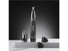 Charger l&#39;image dans la galerie, Trois outils de toilettage noirs sur une surface grise. Un est un coupe-bordure, deux sont des accessoires.
