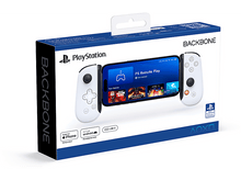 Charger l&#39;image dans la galerie, Boîte de contrôleur Backbone PlayStation, contrôleur blanc avec support de téléphone, avec le logo PlayStation.
