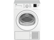 Charger l&#39;image dans la galerie, Sèche-linge Beko blanc avec porte avant et commandes sur le dessus. Affichage numérique en haut.
