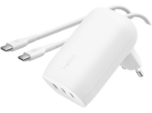 Charger l&#39;image dans la galerie, BELKIN Adaptateur secteur Boostcharge 3-Port 67W USB-C 100W Blanc (WCC002vf2MWH-B6)
