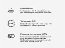 Charger l&#39;image dans la galerie, BELKIN Adaptateur secteur USB-C GaN Power 100W Noir (INC016glBK)
