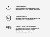 BELKIN Adaptateur secteur USB-C GaN Power 100W Noir (INC016glBK) Chargeur USB-C