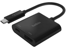 Charger l&#39;image dans la galerie, BELKIN Adaptateur USB-C vers HDMI 4K + Power (USB-C) 60W Noir (AVC002BTBK)
