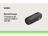 BELKIN Adaptateur voiture Boostcharge 30W USB-C PPS Noir (CCA004btBK)