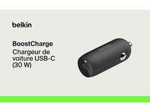 Charger l&#39;image dans la galerie, BELKIN Adaptateur voiture Boostcharge 30W USB-C PPS Noir (CCA004btBK)
