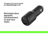 BELKIN Adaptateur voiture Boostcharge 42W Dual USB-C/USB-A Noir (CCB005btBK)
