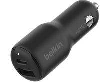 Charger l&#39;image dans la galerie, BELKIN Adaptateur voiture Boostcharge 42W Dual USB-C/USB-A Noir (CCB005btBK)
