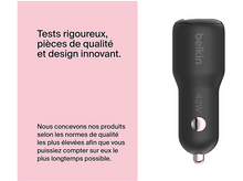 Charger l&#39;image dans la galerie, BELKIN Adaptateur voiture Boostcharge 42W Dual USB-C/USB-A Noir (CCB005btBK)
