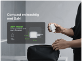 BELKIN BoostCharge Pro Chargeur rapide 67W avec 2 ports USB-C, câble USB-C de 2 m inclus - Blanc