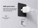 BELKIN BoostCharge Pro Chargeur rapide 67W avec 2 ports USB-C, câble USB-C de 2 m inclus - Blanc