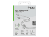 BELKIN BoostCharge USB-C vers USB-C 2.0 en silicone tressé 3 m Blanc