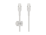 BELKIN BoostCharge USB-C vers USB-C 2.0 en silicone tressé 3 m Blanc