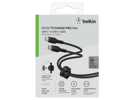 BELKIN Câble BoostCharge USB-C vers USB-C 2.0 tressé en silicone (2 m), noir