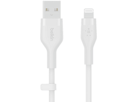 BELKIN Câble USB-A / Lightning Boost Charge Flex 3 m Blanc (CAA008BT3MWH)