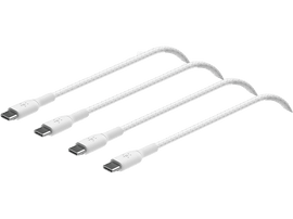 BELKIN Câble USB-C BoostCharge 1 m Blanc - 2 pièces (CAB003BT1MWH2PK)