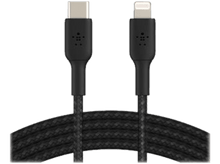 Charger l&#39;image dans la galerie, BELKIN Câble USB - Lightning 1 m torsadé Noir (CAA004bt1MBK)
