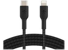 Charger l&#39;image dans la galerie, BELKIN Câble USB - Lightning 2 m torsadé Noir (CAA004bt2MBK)
