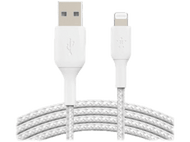 BELKIN Câble USB - Lightning Nylon 1 m Blanc (CAA002BT1MWH)