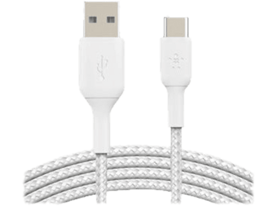 BELKIN Câble USB - USB-C 2 m torsadé Blanc (CAB002bt2MWH)