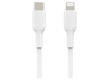 Charger l&#39;image dans la galerie, Câble USB-C vers Lightning blanc. Les connecteurs sont à chaque extrémité du câble.
