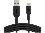Câble de charge USB vers USB-C noir.
