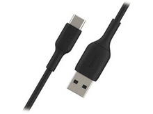 Charger l&#39;image dans la galerie, Câble Belkin USB-C vers USB noir. Une extrémité USB-C, l&#39;autre connecteur USB.
