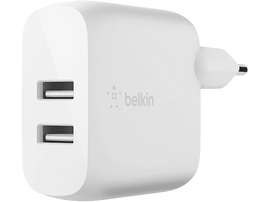 BELKIN Chargeur 2 x USB Boost↑Charge™ + Câble Lightning Blanc (WCD001VF1MWH)