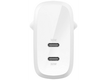 Charger l&#39;image dans la galerie, BELKIN Chargeur 2 x USB-C PD 60 W Blanc (WCB010VFWH)
