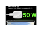 BELKIN Chargeur rapide BoostCharge Pro 50W double USB-C blanc