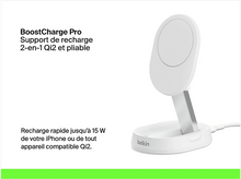 Charger l&#39;image dans la galerie, BELKIN Chargeur sans fil Boostcharge Pro Magnetic Convertible Qi2 15W Blanc (WIA008vfWH)
