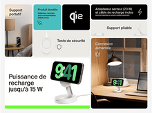 Charger l&#39;image dans la galerie, BELKIN Chargeur sans fil Boostcharge Pro Magnetic Convertible Qi2 15W Blanc (WIA008vfWH)
