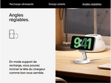 BELKIN Chargeur sans fil Boostcharge Pro Magnetic Convertible Qi2 15W Blanc (WIA008vfWH)