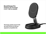 BELKIN Chargeur sans fil Boostcharge Pro Magnetic Convertible Qi2 15W Noir (WIA008vfBK)