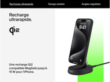 Charger l&#39;image dans la galerie, BELKIN Chargeur sans fil Boostcharge Pro Magnetic Convertible Qi2 15W Noir (WIA008vfBK)
