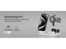 Charger l&#39;image dans la galerie, BELKIN Chargeur sans fil BoostCharge Qi2 15W Pied Magnétique 3-in-1 Blanc (WIZ029vfWH)
