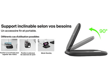 Charger l&#39;image dans la galerie, BELKIN Chargeur sans fil BoostCharge Qi2 15W Pied Magnétique 3-in-1 Noir (WIZ029vfBK)
