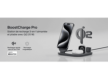 Charger l&#39;image dans la galerie, BELKIN Chargeur sans fil BoostCharge Qi2 15W Pied Magnétique 3-in-1 Noir (WIZ029vfBK)
