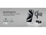 BELKIN Chargeur sans fil BoostCharge Qi2 15W Pied Magnétique 3-in-1 Blanc (WIZ029vfWH)