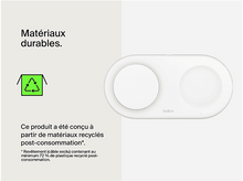 Charger l&#39;image dans la galerie, BELKIN Chargeur sans fil magnétique Boostcharge PRO 2-en-1 Qi2 15W Blanc (WIZ021vfWH)
