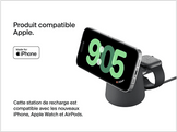 BELKIN Chargeur sans fil Magsafe Boostcharge Pro 2-en-1 15W Noir (WIZ020VFH36)