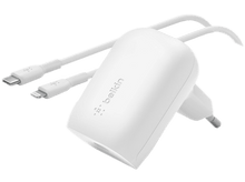 Charger l&#39;image dans la galerie, BELKIN Chargeur secteur USB-C avec câble Lightning (WCA005VF1MWH-B5)
