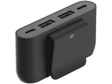 Charger l&#39;image dans la galerie, Un chargeur portable noir avec deux ports USB et un clip de chargement.
