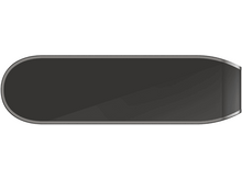 Charger l&#39;image dans la galerie, Un rectangle noir et gris sur fond blanc. Le bord supérieur est incurvé.
