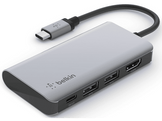 BELKIN Hub USB-C Multiport 4-in-1 Argenté (AVC006BTSGY)